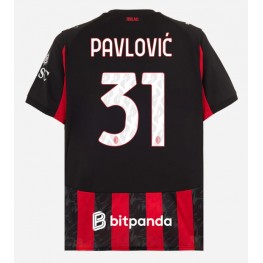 AC Milan Strahinja Pavlovic #31 Thuis tenue 2025-26 Korte Mouw
